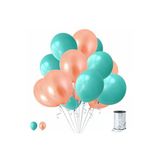 Pazariz 50 Adet Mint Su Yeşili-rose Gold Metalik Sedefli Balon