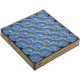 Pazariz 50 Adet Tealight Mavi Mum - Uzun Süre Yanma Garantili Dekoratif Tea Light Mum - 1 Adet