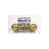 Pazariz 6 Inç Küçük Boy Krom Balon 10 Adet Gold