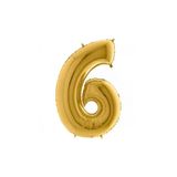 Pazariz 6 Rakam Balon Folyo Gold Altın Sarısı 16 İnç