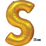 Pazarız 75 cm S Harfi Folyo Altın Balon