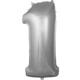Pazarız 76 cm 34 Inc 1 Rakamı Folyo Gümüş Balon