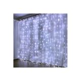 Pazariz 8 Fonksiyonlu 2 Metre 200 Led 10 Saçak Beyaz Led Perde Aydınlatma