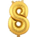 Pazariz 8 (Gold) Rakam Folyo Balon - 90 cm - Altın Folyo Rakam Balon