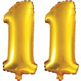 Pazarız 90 cm 11 Yaş Sayı Folyo Altın Balon