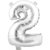 Pazarız 90 cm 2 Rakam Folyo Gümüş Balon