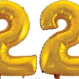 Pazarız 90 cm 22 Yaş Sayı Folyo Altın Balon