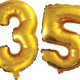 Pazarız 90 cm 35 Yaş Sayı Folyo Altın Balon
