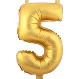Pazarız 90 cm 5 Rakam Folyo Altın Balon