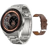 Pazariz Akıllı Saat Gt3 Max 3 Erkeklere Özel Premium 44mm Ios Ve Android Uyumlu Deri Kordon Hediyeli