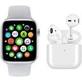 Pazariz Akıllı Saat T500 1,54 inç Ekran ve Airpods Pro 4 Mini Kablosuz Kulaklık Sağlık Takibi Özellikleri - Şeffaf