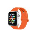 Pazariz Apple Watch Uyumlu 2 3 4 5 6 7 Se Uyumlu 38 Mm 40 Mm 41 Mm Silikon Kordon Kayış Turuncu