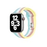 Pazariz Apple Watch Uyumlu1 2 3 4 5 6 Se 42-44-45-49 Mm Ayarlanair Silikon Rainbow Kordon Kayış