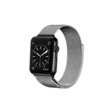 Pazariz Apple Watch Uyumlu1 2 3 4 5 Serisi 38mm Gümüş Rengi Çelik Hasır Kordon