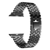 Pazariz Apple Watch Uyumlu42mm 44Mm 45Mm 49Mm 1/2/3/4/5/6/Se/7/8/Ultra Kordon Bal Peteği Metal Kordo