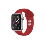 Pazariz Apple Watch Uyumlusilikon Kordon Kayış 7 - 6 - Se - 5 - 4 - 3 - 2 - 1 42mm 44mm -kırmızı