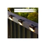 Pazariz Bahçe Aydınlatma-Waterproof Solar Merdiven Lambası 4 Adet-6692