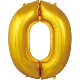 Pazariz Balon 0 Rakam 76 cm Gold Folyo Balon 34 Inc