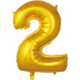Pazariz Balon 2 Rakam 76 cm Gold Folyo Balon 34 Inc