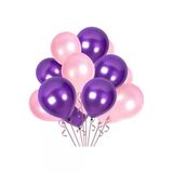 Pazariz Balon Metalik Sedefli Kaliteli Balon Pembe Mor 100 Adet