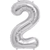 Pazariz balon Rakam Balon Folyo Orta Boy 75 cm Gümüş 2