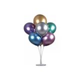Pazariz Balon Standı 7'Li Ve 7 Adet Karışık Krom Balon