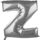 Pazarız Balon Z 76 cm Gümüş 34 inç Harf Folyo Balon