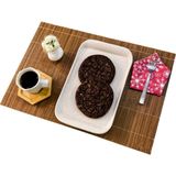 Pazariz Bambu Hasır Amerikan Servis Tabak Altlığı 12 Adet - 29 x 44 cm - Kahve