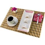 Pazariz Bambu Hasır Amerikan Servis Tabak Altlığı 6 Adet - 29 x 44 cm - Sarı