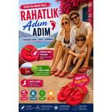 Pazariz Basic Parmak Arası Terlik Unisex Kadın Erkek Çocuk Eva Plaj Terliği Flip Flop Yazlık Deniz Havuz Günlük Kullanım Rahat Yumuşak Taban Acıtmaz Hafif Kaymaz Terlik - Kırmızı