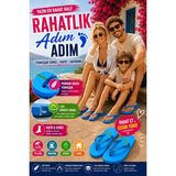 Pazariz Basic Parmak Arası Terlik Unisex Kadın Erkek Çocuk Eva Plaj Terliği Flip Flop Yazlık Deniz Havuz Günlük Kullanım Rahat Yumuşak Taban Acıtmaz Hafif Kaymaz Terlik - Mavi