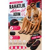 Pazariz Basic Parmak Arası Terlik Unisex Kadın Erkek Çocuk Eva Plaj Terliği Flip Flop Yazlık Deniz Havuz Günlük Kullanım Rahat Yumuşak Taban Acıtmaz Hafif Kaymaz Terlik - Siyah - Pembe