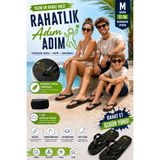 Pazariz Basic Parmak Arası Terlik Unisex Kadın Erkek Çocuk Eva Plaj Terliği Flip Flop Yazlık Deniz Havuz Günlük Kullanım Rahat Yumuşak Taban Acıtmaz Hafif Kaymaz Terlik - Siyah - Yeşil