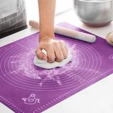 Pazariz Büyük Boy 45X65 cm Silikon Hamur Açma Matı ve Hamur Kesme Spatula Seti
