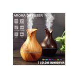 Pazariz Dekoratif Aromatherapy Spa Hava Nemlendirici Ultrasonik Iyonizer 7 Renk Buhar Makinesi (siyah)