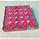 Pazariz Dekoratif Küçük Kırmızı Mum Tea Light 100'LÜ - Beyaz - 1 Adet