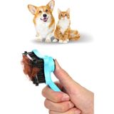 Pazariz Evcil Hayvan Kedi Köpek Tüy Toplayıcı Otomatik Tuşlu Pet Tarak - Mavi