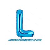 Pazariz Fırsat Ayı 1 Metre Mavi L Harfi Folyo Harf Balon Mavi L Harf Folyo Balon Süsleme Balonu Mavi Folyo