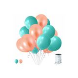 Pazariz Fırsat Ayı 50 Adet Mint Su Yeşili-Rose Gold Metalik Sedefli Balon