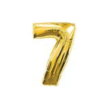 Pazariz Fırsat Ayı 7 Rakam Gold Altın Folyo Balon Harfli Helyum Balon 100 Cm Dev Boy