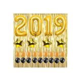 Pazariz Fırsat Ayı Balon 2019 Rakam Balon Seti -90 Cm Gold - Balon Pompası !