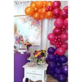 Pazariz Fuşya Turuncu Mor Renklerde Balon Zinciri