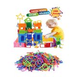 Pazariz Geometrik Çubuklar 120 Parça Bloklar Yapboz Puzzle Bultak Zeka Algı Gelişim Eğitici Oyuncak