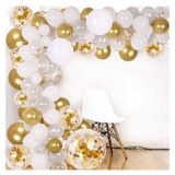 Pazariz Gold Beyaz Krom Zincir Balon Setleri
