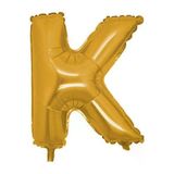 Pazariz Gold Renk Folyo Balon K Harfli Helyum Balon 100 Cm Dev Boy