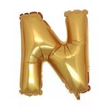 Pazariz Gold Renk Folyo Balon N Harfli Helyum Balon 100 Cm Dev Boy