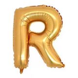 Pazariz Gold Renk Folyo Balon R Harfli Helyum Balon 100 Cm Dev Boy