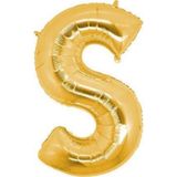 Pazariz Gold Renk Folyo Balon S Harfli Helyum Balon 100 Cm Dev Boy