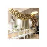 Pazariz Gold Renk Krom Balon 100 Adet Ve Balon Zinciri Seti 5 Metre