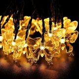 Pazariz Güneş Enerjili 8 Mod LED Bahçe Balkon Ağaç Solar Aydınlatma Kelebek Günışığı 20 LED 4 mt